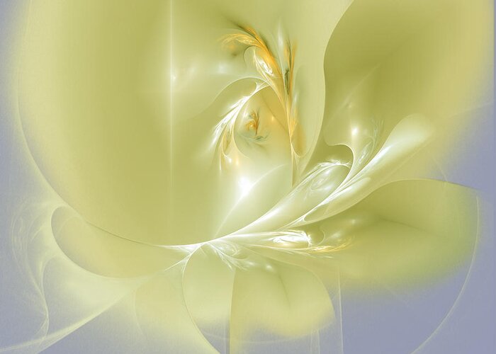 Bloom Greeting Card featuring the digital art Flowercy - Flower and Poetry by Ilia -