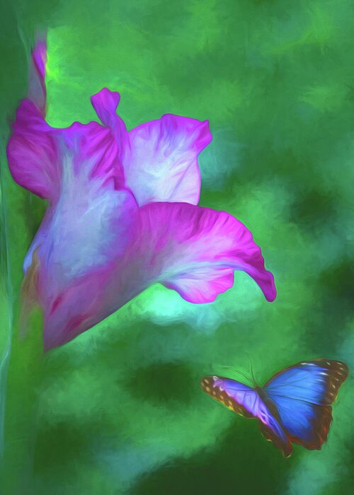 Blossom Greeting Card featuring the photograph Blossom and Butterfly by Cathy Kovarik