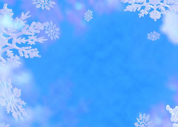 Blue Christmas Background With White Greeting Card by Joshblake