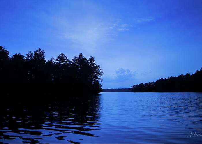 New Hampshire Greeting Card featuring the photograph Blue Lake by Maria Robinson