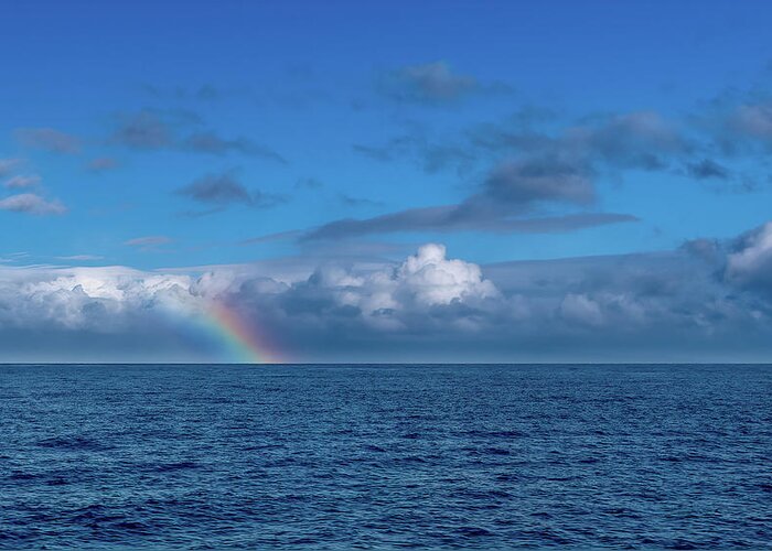 Hawaii Greeting Card featuring the photograph Blue Rainbow Horizon by G Lamar Yancy