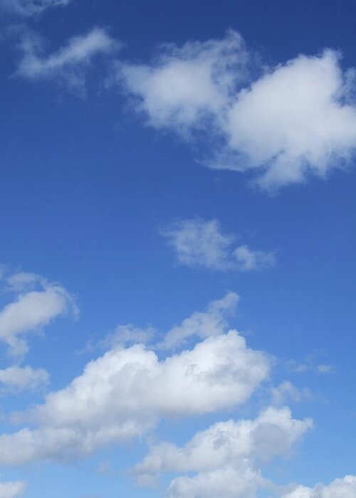 Weather Greeting Card featuring the photograph Blue Sky With Clouds And Copy Space by Atwag
