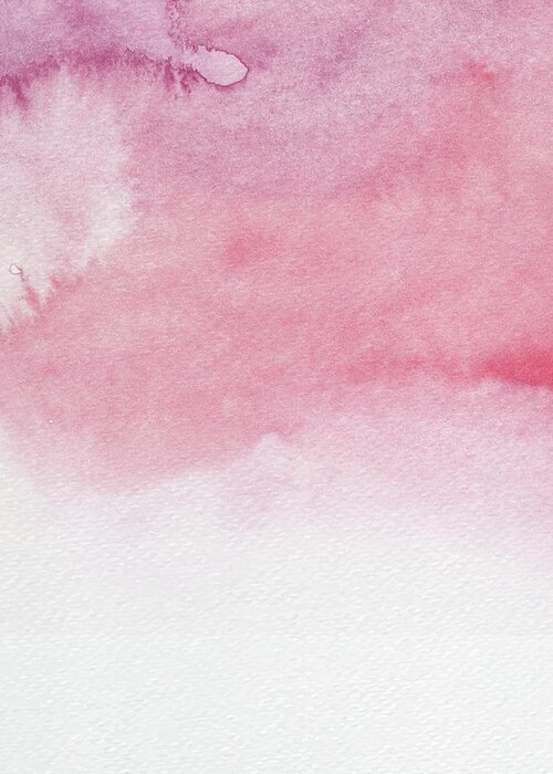 Landscape Greeting Card featuring the painting Blush Pink Abstract Watercolor II by Naxart Studio