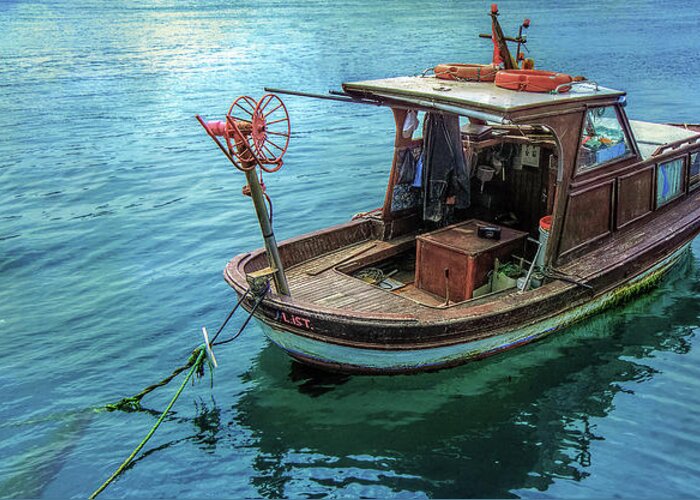 Istanbul Greeting Card featuring the photograph Boat On Bosphorus by Batu Balkanli