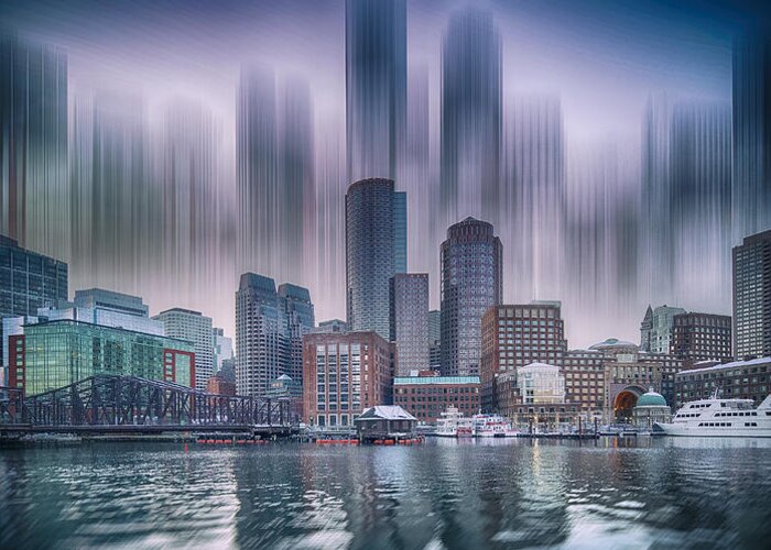 Creative Edit Greeting Card featuring the photograph Boston by C.s. Tjandra