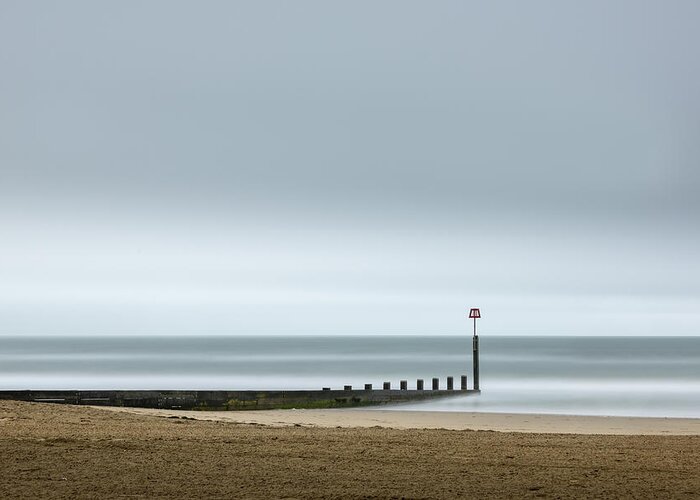 Seascape Greeting Card featuring the photograph Bournemouth Beach by George Digalakis