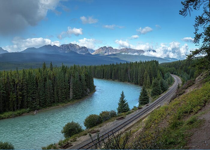 Alberta Greeting Card featuring the photograph Bow Valley Viewpoint by Andy Konieczny