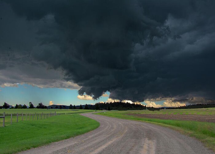 Storm Greeting Card featuring the photograph Bozeman, Montana Thunderstorm by Douglas Wielfaert