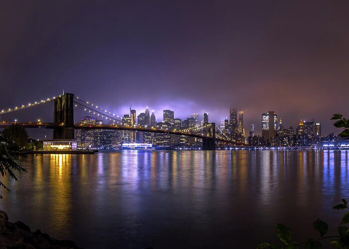 America Greeting Card featuring the photograph Bright Lights of New York II by Nicklas Gustafsson