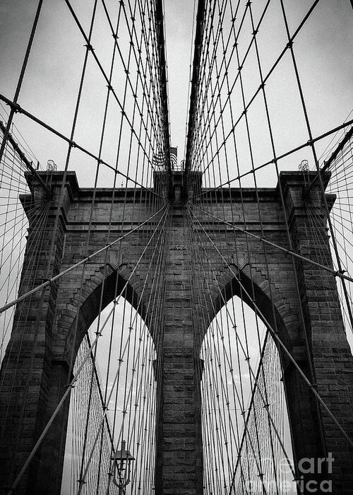 America Greeting Card featuring the photograph Brooklyn bridge Wall art by Andy Myatt