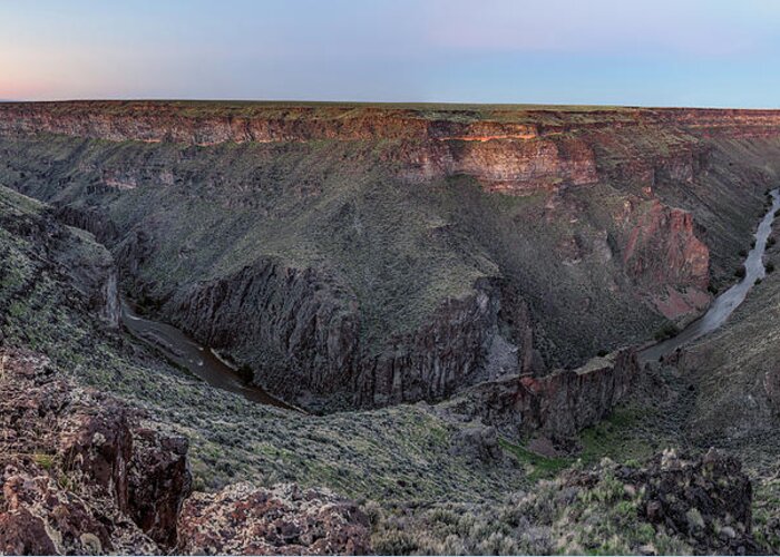 Nature Greeting Card featuring the photograph Bruneau Canyon View Panoramic by Leland D Howard