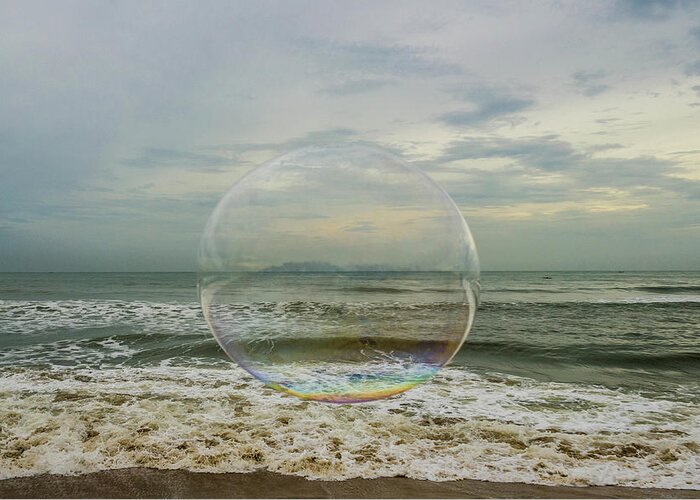 Tranquility Greeting Card featuring the photograph Bubble Rise by Kumaravel