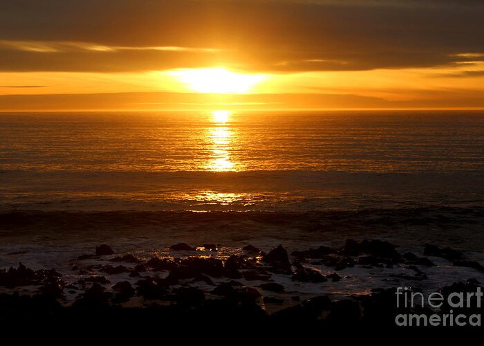 Sunset Greeting Card featuring the photograph Cambria Sunset by Katherine Erickson