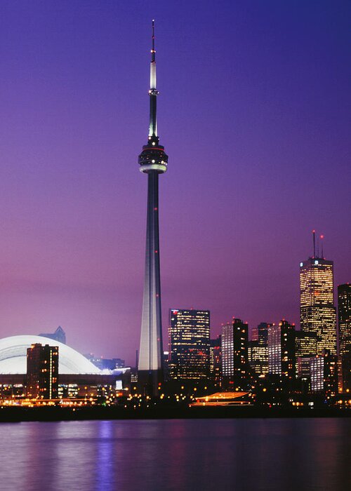 Scenics Greeting Card featuring the photograph Canada National Tower, Toronto, Canada by Steve Allen