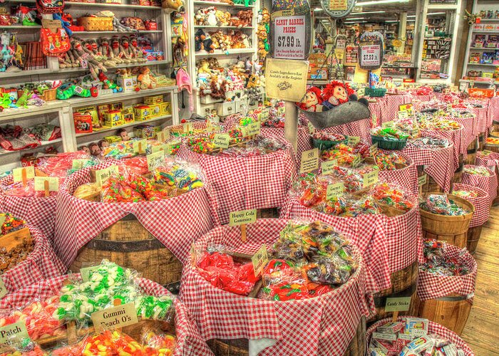 Market Greeting Card featuring the photograph Candy Store by Robert Goldwitz