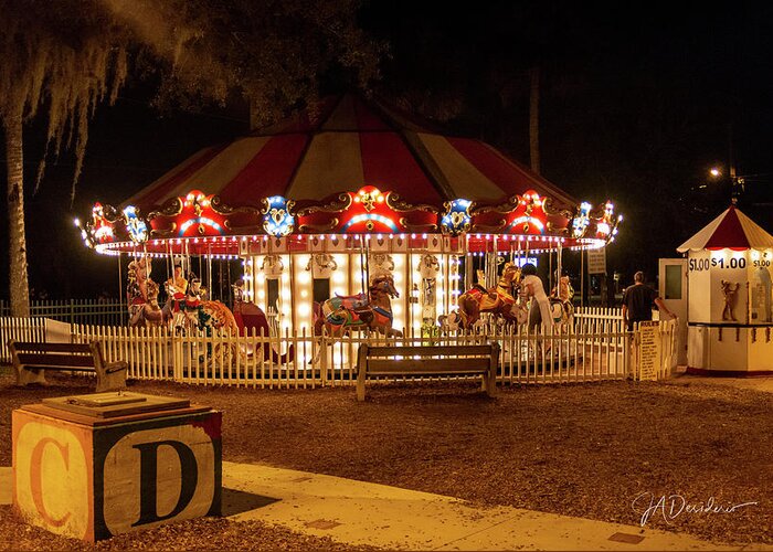 St. Augustine Greeting Card featuring the photograph Carousel by Joseph Desiderio
