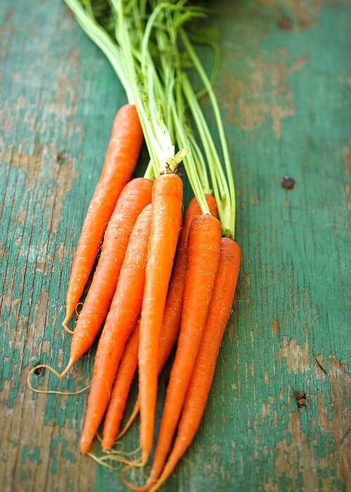 Juicy Greeting Card featuring the photograph Carrots by Thepalmer