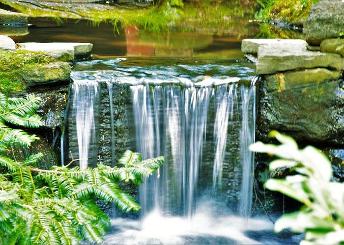 Waterfall Greeting Card featuring the photograph Cascading Waterfall by Marla McPherson
