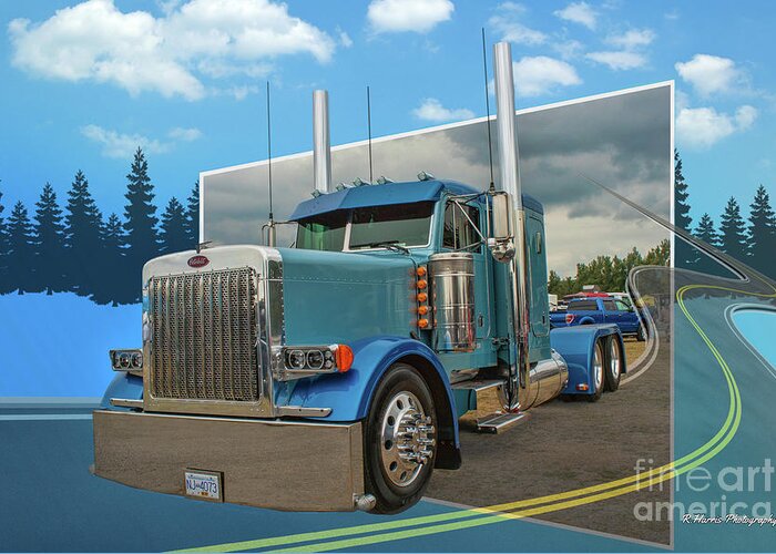 Big Rigs Greeting Card featuring the photograph Catr9514a-19 by Randy Harris