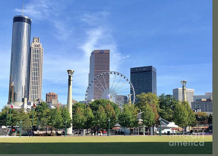 Centennial Olympic Park Greeting Card featuring the photograph Centennial Olympic Park by Flavia Westerwelle