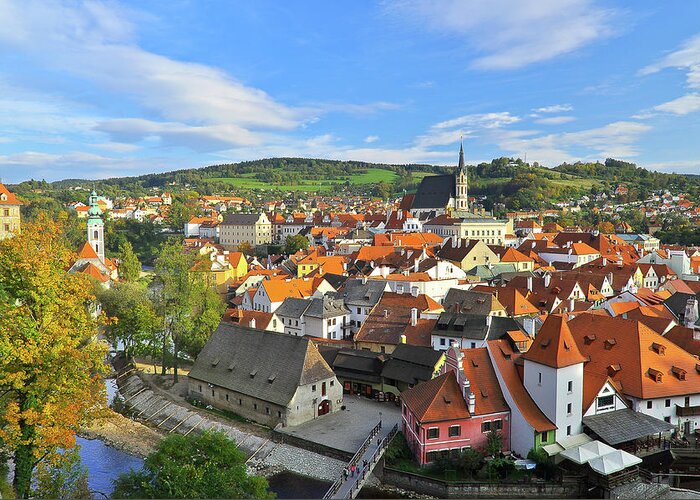 Tranquility Greeting Card featuring the photograph Cesky Krumlov by Fandrade