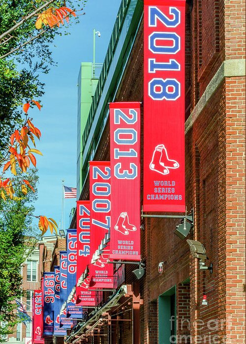 Red Sox Greeting Card featuring the photograph Champs Again by Mike Ste Marie