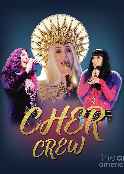 Cher Greeting Card featuring the digital art Cher Crew x3 by Cher Style