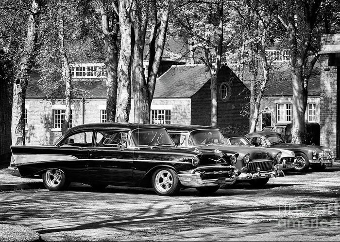 Chevrolet Greeting Card featuring the photograph Chevrolets Monochrome by Tim Gainey