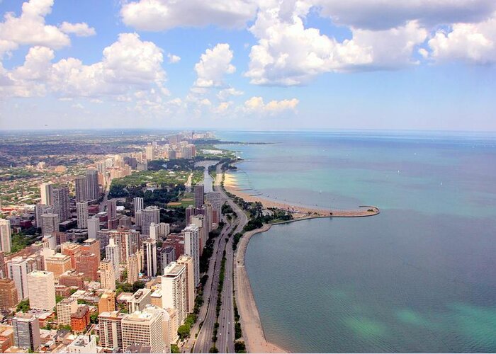 Lake Michigan Greeting Card featuring the photograph Chicago Lake by J.castro
