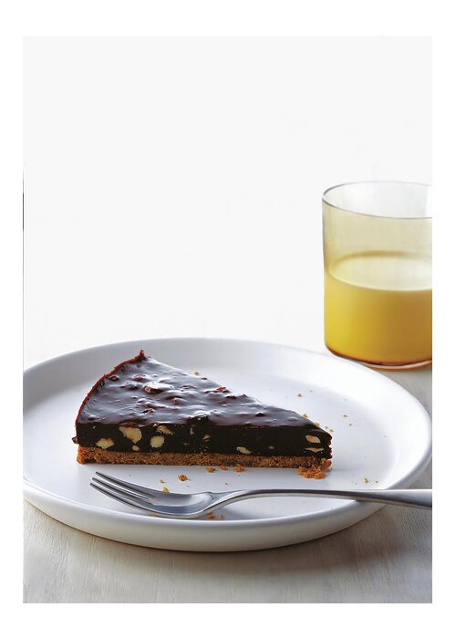 #new2022 Greeting Card featuring the photograph Chocolate Hazelnut Tart by Romulo Yanes