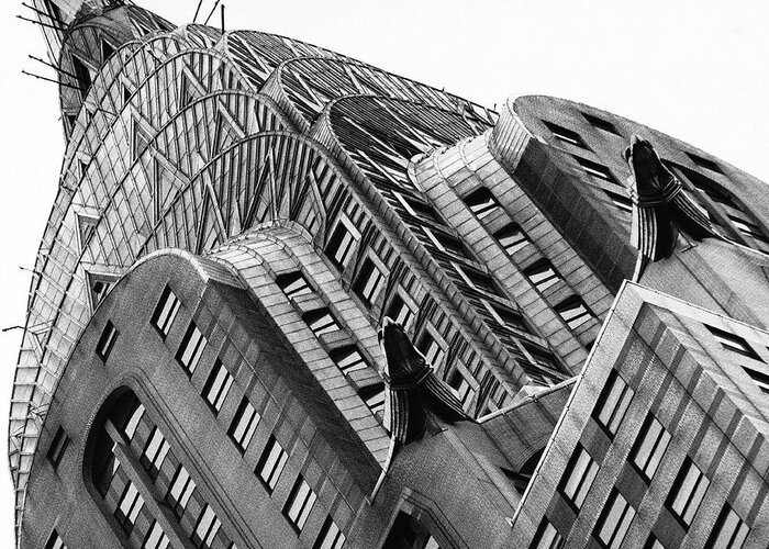 Top Of Chrysler Building Greeting Card featuring the photograph Chrysl~5 by Chris Bliss