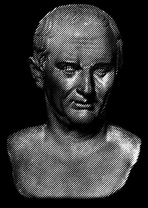 Cicero Greeting Card featuring the digital art Cicero- philosopher, politician, lawyer, orator by Cu Biz