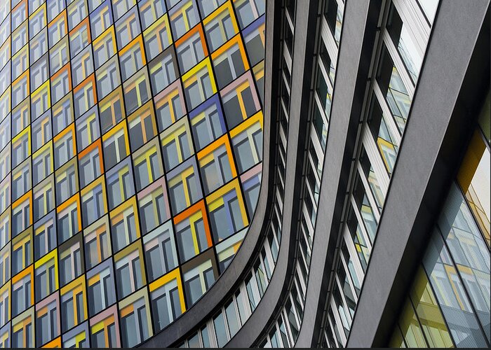 Abstract Greeting Card featuring the photograph City Lines #2 by Gerard Jonkman