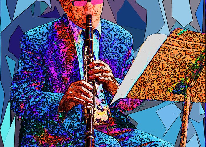Clarinet Greeting Card featuring the photograph Clarinet Player by Jessica Levant