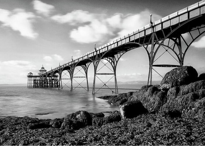 Clevedon Pier Greeting Card featuring the photograph Clevedon Pier by Photographer Nick Measures