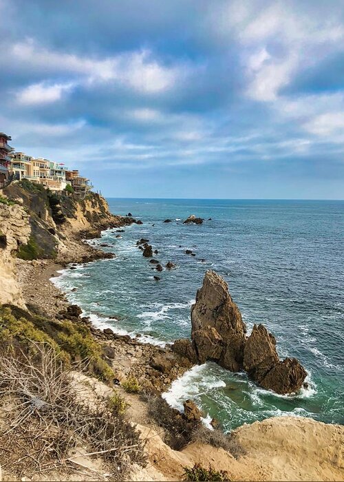 Cliff Greeting Card featuring the photograph Cliffs Of Corona Del Mar by Brian Eberly