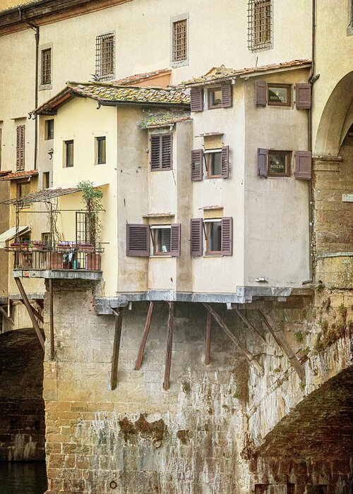 Florence Greeting Card featuring the photograph Close Up Ponte Vecchio Florence Italy by Joan Carroll