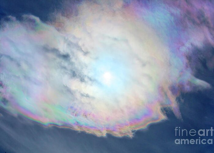 Anomaly Greeting Card featuring the photograph Cloud Iridescence by Martin Konopacki