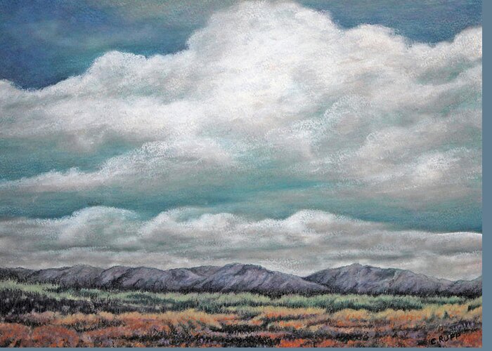 Cloudy Afternoon Greeting Card featuring the painting Cloudy Afternoon by Carol J Rupp