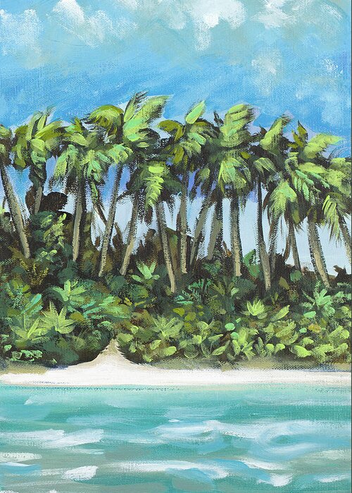 Coastal Greeting Card featuring the painting Coastal Escape II by Dan Meneely