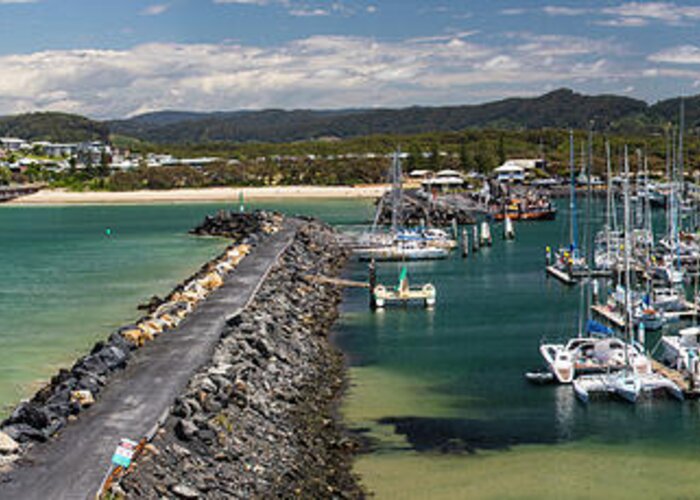 Coffs Harbour Panorama Greeting Card featuring the photograph Coffs Harbour panorama by Sheila Smart Fine Art Photography
