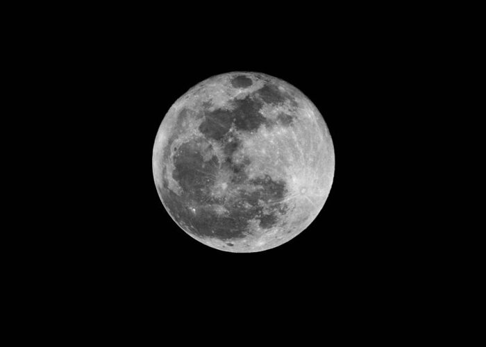 Moon Greeting Card featuring the photograph Full Cold Moon by Bradford Martin