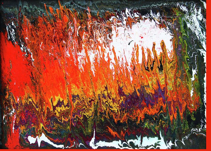 Fusionart Greeting Card featuring the painting Color Storm by Ralph White