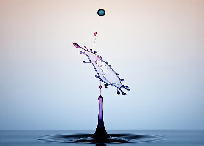 Drop Greeting Card featuring the photograph Color Water Art by Edy Pamungkas