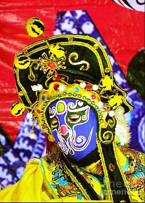 China Greeting Card featuring the digital art Colorful masked Magician by Ian Gledhill
