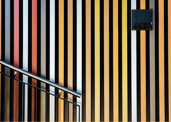 Stripes Greeting Card featuring the photograph Colors With Railing by Dieter Reichelt