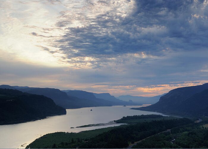 Scenics Greeting Card featuring the photograph Columbia River Gorge by Aimintang