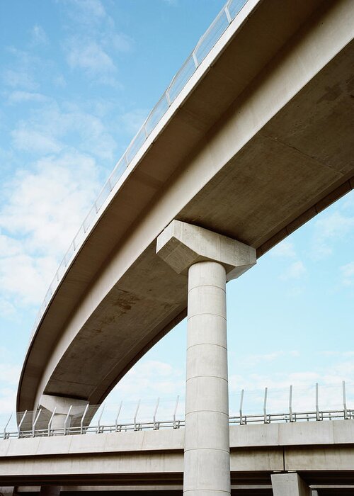 Built Structure Greeting Card featuring the photograph Concrete Flyover by Michael Hall