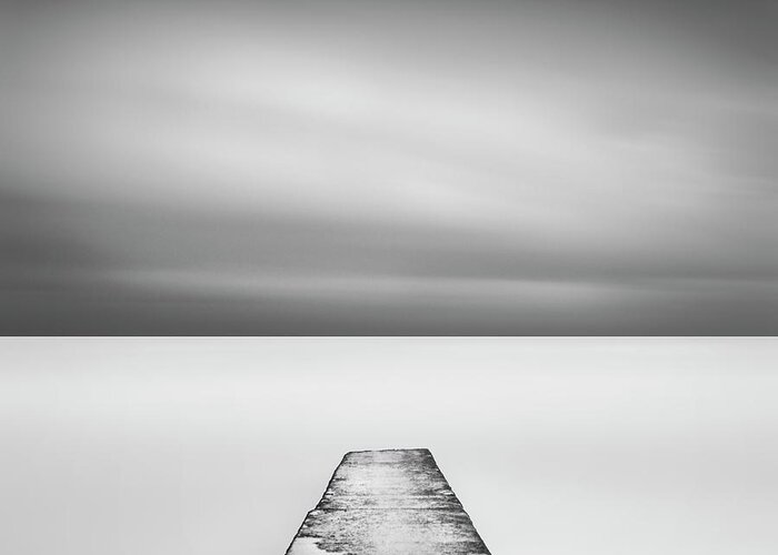 Tranquility Greeting Card featuring the photograph Concrete Jetty by Paul Simon Wheeler Photography