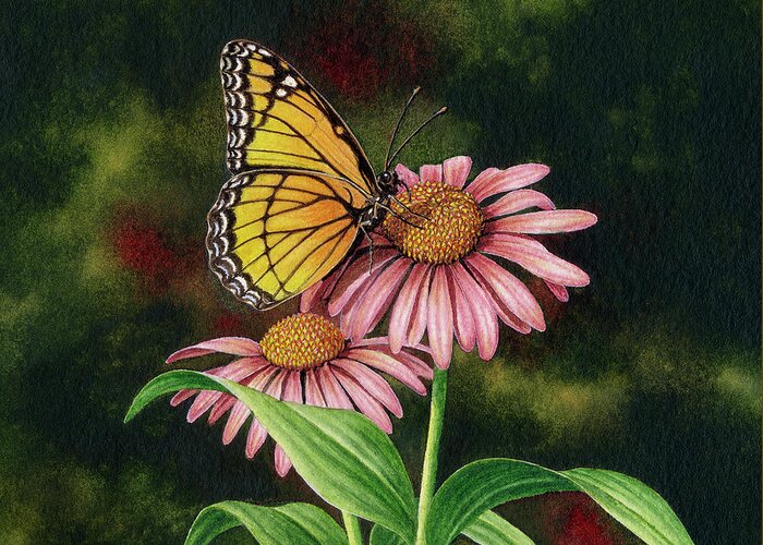 Coneflower Greeting Card featuring the painting Coneflower Of Choice 1 by Dempsey Essick